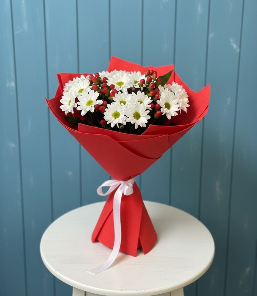 Букет цветов из: Хризантемы в Дунай