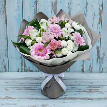 Букет цветов из:  Герберы, Альстромерии и Хризантемы в Дунай