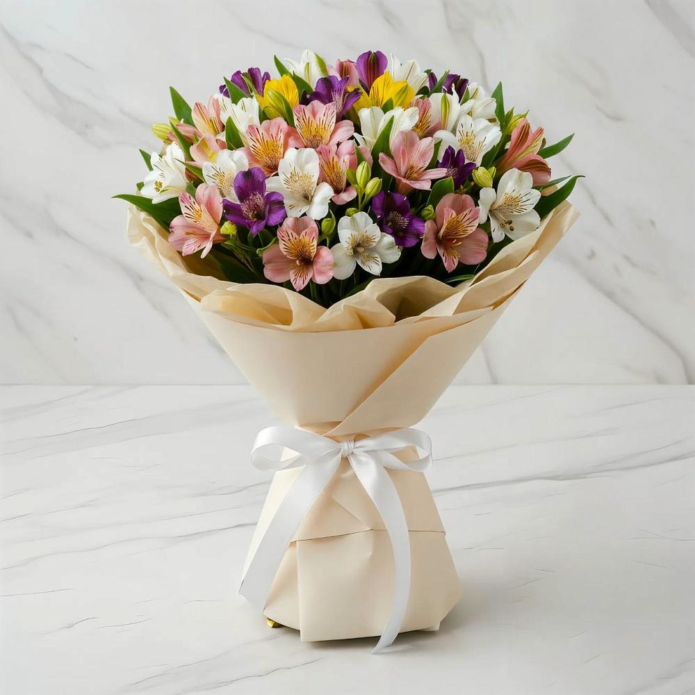 Букет цветов из: Альстромерии в Дунай