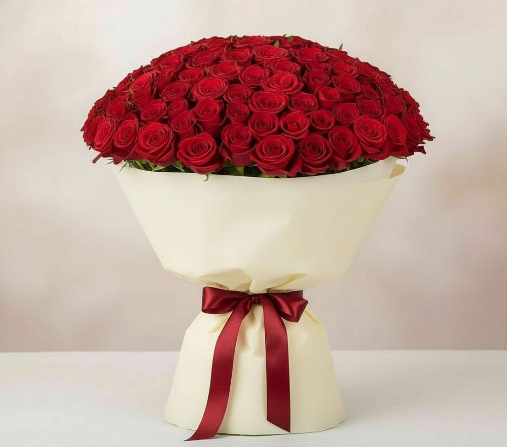 Букет 101 Красная роза Милано в Дунай