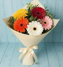 Букет цветов из:  Герберы в Дунай