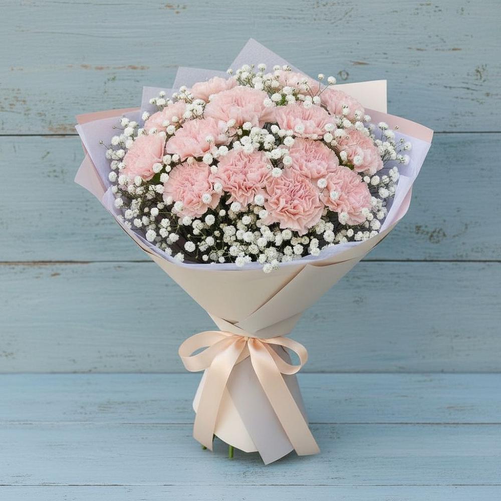 Букет цветов из: Гвоздики в Дунай