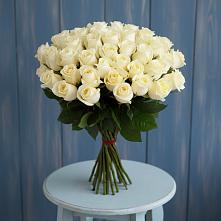 Букет 51 Белая роза Эдлесс Лав в Дунай