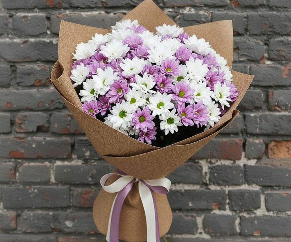 Букет цветов из: Хризантемы в Дунай