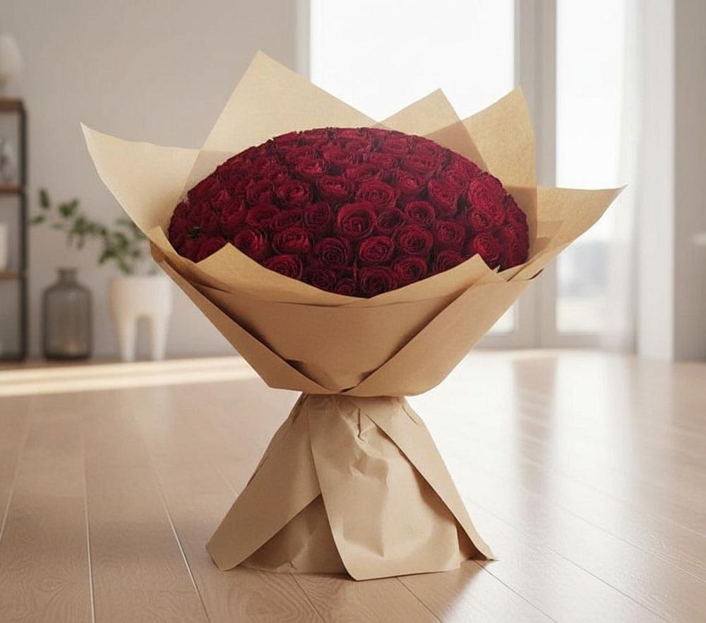 Букет 101 Красная роза в Дунай