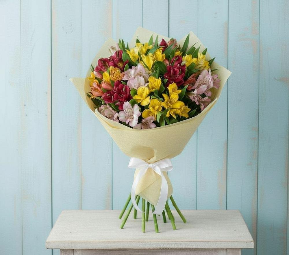 Букет цветов из: Альстромерии в Дунай