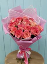 Букет 15 Розовых роз Равель в Дунай